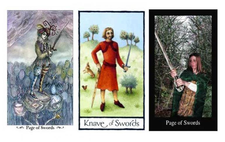 Page of Swords: Kombinácia s inými kartami
